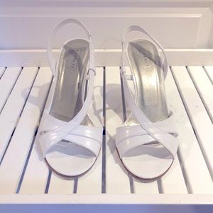 Coach kaylee white sling back sandals. Size 7.5.